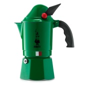 Гейзерная кофеварка Bialetti Break Alpina зеленая, на 3 порции 0002762/MR