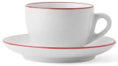 Кофейная пара для капучино Ancap Verona Millecolori Rims AP-38483, красный, ободок на чашке/блюдце