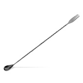 Барная ложка Lumian Trident fork L0013, цвет чёрный, длина 40 см
