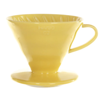 Воронка для кофе Hario VDC-02-YEL-UEX размер 02 V60, керамическая, цвет желтый 1