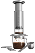 Кофеварка ручная Аэропресс (Aeropress) Premium, цвет серебристый