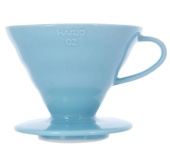 Воронка для кофе Hario VDC-02-BU-EX размер 02 V60, керамическая, цвет голубой
