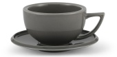 Кофейная пара для капучино MHW-3BOMBER (Ceramic Cup) серая, 280 мл, C5089G