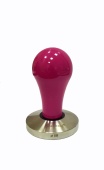 Темпер для кофе d57 JoeFrex Pop hppbf57, рукоятка из алюминия, цвет розовый, плоский, сталь