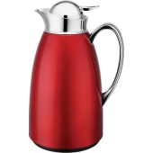 Термос-кофейник Sunnex 1 литр,H=27см, нержавеющая сталь и сткекло, цвет серебряный и красный