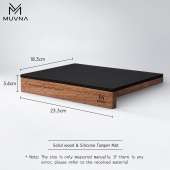 Коврик для темпинга MUVNA Solid Wood, чёрный