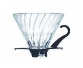 Воронка для кофе Hario VDG-02B-EX-16 размер 02 V60, стеклянная, чёрная