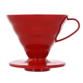 Воронка для кофе Hario VD-INT-02R размер 02 V60, пластиковая, цвет красный