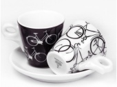 Кофейные пары для эспрессо Ancap Giotto AP-29443/2, деколь Italia in Bici, объем 70 мл