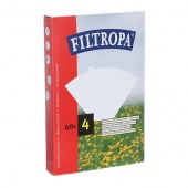 Фильтры бумажные для кофе Filtero, №4/40, для пуровера на 8 чашек