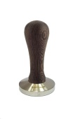 Темпер для кофе d57 JoeFrex Elegance heebf57, рукоятка дерево дуб, основание плоское сталь