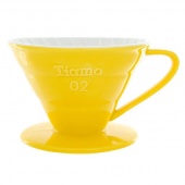 Воронка для кофе TIAMO HG5544Y керамическая, размер V02, желтая