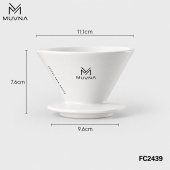 Воронка MUVNA XingChuan V01, керамика, белая