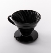 Воронка для кофе Hario KDC-02-B размер 02 V60, керамическая, цвет чёрный