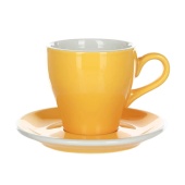 Кофейная пара LOVERAMICS Tulip C087-11BYE / C087-12BYE Yellow (кружка и блюдце), желтый 280 мл.