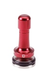 Темпер для кофе d58 JoeFrex Technic knock htrbk58, материал сталь, основание выпуклое, цвет красный