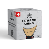 Фильтры бумажные для кофеварок KONIG Chemex неотбеленные упак 100 шт. KCr1515