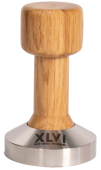 Темпер XLVI Oak wood tamper 58 mm, stainless steel base