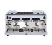 Carimali BUBBLE E3 HIGH WHITE BU-E3-H-03, цвет белый, 3 группная автоматическая рожковая кофемашина эспрессо | интернет-магазин товаров для кофеен ТЕРРИТОРИЯ КОФЕ