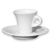 Кофейная пара для эспрессо Ancap Aida AP-31736, фарфор, белый, объем 65 мл