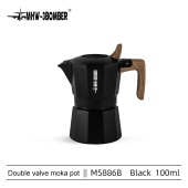 Гейзерная кофеварка MHW-3BOMBER Double Valve на 100 мл, чёрная, Potblack-100 ML, M5886B