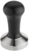 Темпер для кофе d57 мм MOTTA 8170/B плоское стальное основание, ручка из дерева, цвет черный