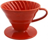 Воронка для кофе Hario VDC-02R размер 02 V60, керамическая, красная