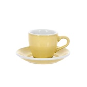 Кофейная пара LOVERAMICS Egg сливочно-желтый 80 мл C088-137BBC Butter Cup (чашка и блюдце)