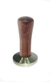 Темпер для кофе d58 JoeFrex Classic hcnbf58, рукоятка из дерева, цвет орех, плоский, сталь