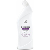 Средство щелочное для прочистки канализационных труб Grass "Digger-gel Professional", флакон 1000 мл