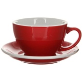 Кофейная пара Loveramics Egg красный 300 мл C088-09BRE / C088-10BRE Red (чашка и блюдце)