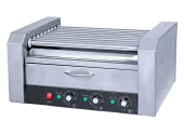 Гриль роликовый AIRHOT RG-9BW аппарат для хот-догов с отделением для подогрева булочек 