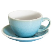 Кофейная пара Loveramics Egg голубой лёд 300 мл 300-106BIB / 141BIB Ice Blue (чашка и блюдце)