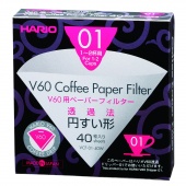Фильтры бумажные для воронок Hario VCF-01-40W, упаковка 40 шт
