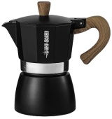 Гейзерная кофеварка MHW-3BOMBER на 150 мл, черная, Moka Potblack-150 ml, M5813B