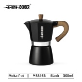 Гейзерная кофеварка MHW-3BOMBER на 300 мл, черная, Moka Pot black 300 ml, M5815B