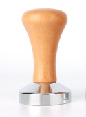 Темпер для кофе d58 AnyBar VK2105005B-l, с деревянной ручкой, светлый бук, основание сталь, плоское