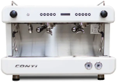 Кофемашина эспрессо рожковая Conti CC200 Standard TC White с дисплеем, 2 группы, цвет белый