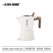 Гейзерная кофеварка MHW-3BOMBER Double Valve на 100 мл, белая, Potwhite-100 ML, M5887W