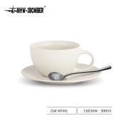 Кофейная пара для капучино MHW-3BOMBER серия Mars, белый, чашка и блюдце, 300 мл, C6036W
