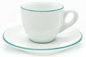 Кофейная пара для эспрессо Ancap Verona Rims AP-38477 (чашка с блюдцем) объём 75 мл