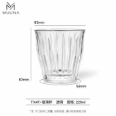Стакан для кофе MUVNA Tivat 220 мл, прозрачный