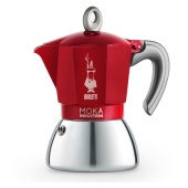 Гейзерная кофеварка Bialetti Moka Induction красный, на 6 порции 6946