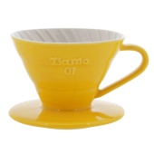 Воронка для кофе TIAMO HG5543Y керамическая, размер V01, желтая 