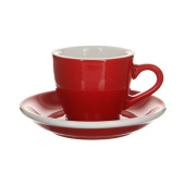 Кофейная пара Loveramics Egg красный 80 мл C088-45BRE / C088-46BRE Red (чашка и блюдце)