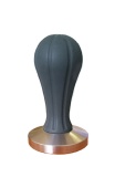 Темпер для кофе d58 JoeFrex Galaxy hgsbf58, с прорезиненной ручкой, цвет серый, основание сталь