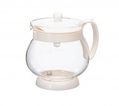 Чайник заварочный для чая Hario JPP-50W, стекло, с белой ручкой, объём 500 мл