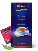 Чай в пакетиках чёрный Цейлон Messmer Profi Line упак 25шт х 1,75гр