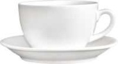 Кофейная пара для капучино MHW-3BOMBER серия Bone China, белая, чашка с блюдцем,  300 мл, C5088