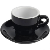 Кофейная пара для эспрессо MHW-3BOMBER черная 80 мл, чашка и блюдце C5071B